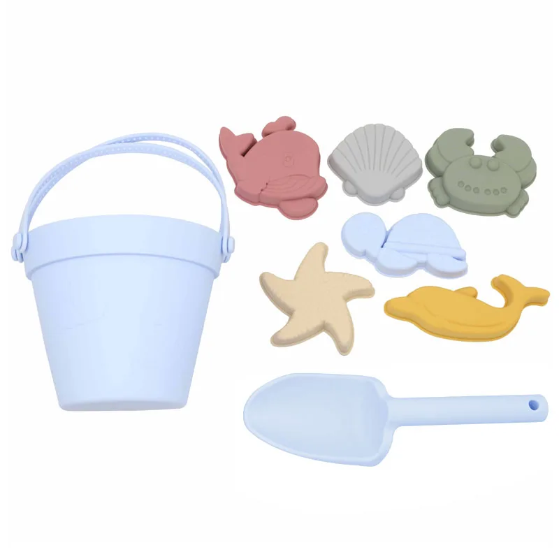 Summer Beach Toys for Kids Soft Silicone Sandbox Set Beach Game Toy for Send Children Beach Play Sand Water Play Tools Sand 4