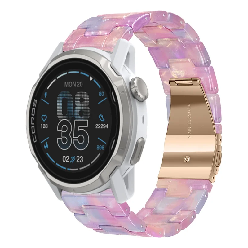 Enhanced Resin Watch Strap - Fashionable 20/22mm Band in Stylish Colors