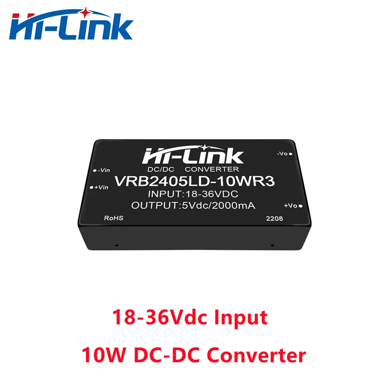 Hi-Link 12/24/48V to 5/12/15/24V 10W DCDC Isolated Converter VRB1205LD-10WR3 VRB4805LD-10WR3 DCDC Switching Power Supply Module