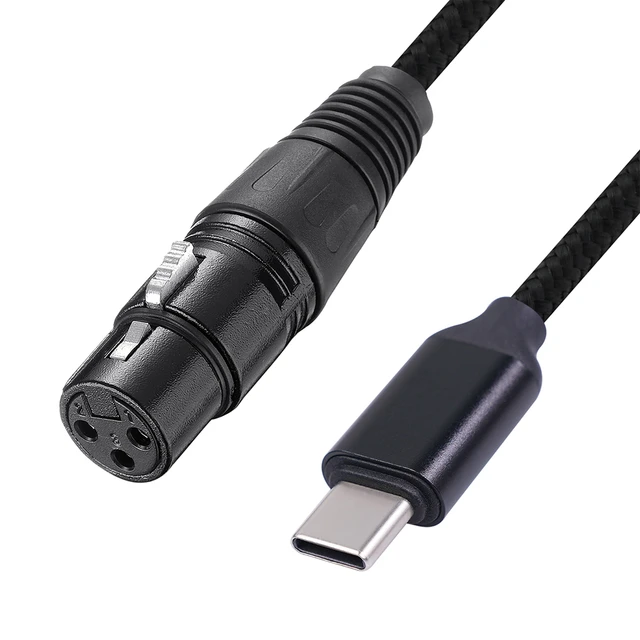 Câble USB XLR, Convertisseur de Liaison Micro USB C vers XLR Femelle  Adaptateur de Cordons de Connecteur Audio de Studio pour L'enregistrement  de Musique sur Ordinateur Câble de Microphone USB(2M)