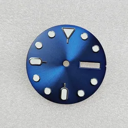 Green Luminous Dial for Dual Calendar Watches - Men's Accessory, 28.5mm (Blue)