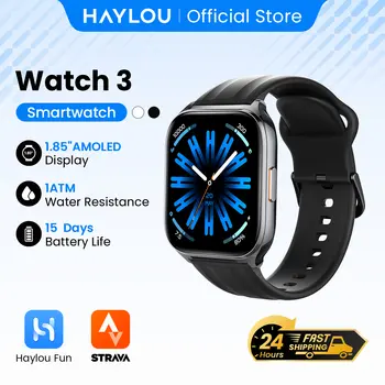 HAYLOU Watch 3 Voice Calling Smartwatch 1.85'' AMOLED Screen 24h Health Monitoring 150+ Sports Modes Smart Watch 1ATM Waterproof
