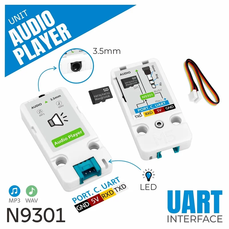 3.5Mm 스테레오 잭 출력을 갖춘 B92B-N9301 오디오 플레이어 장치, MP3..