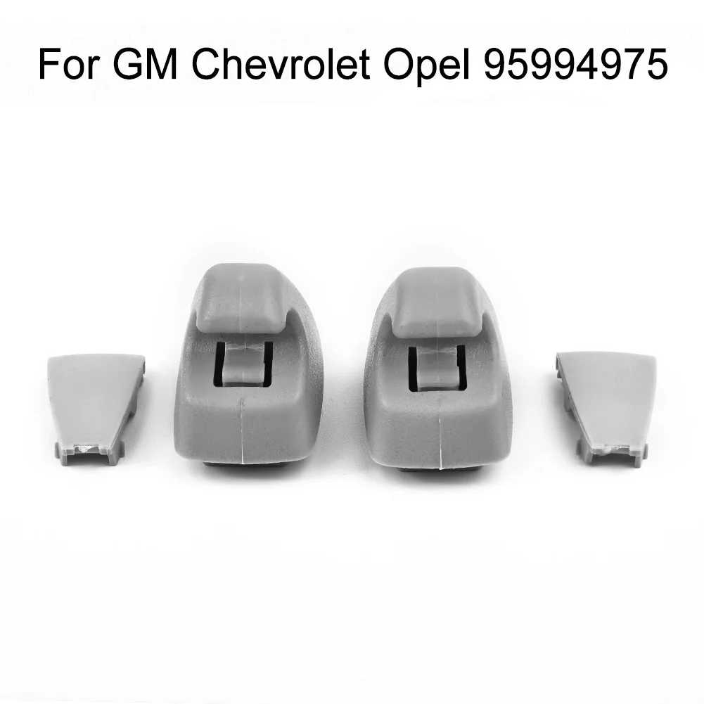 2x Car Sun Visor Clip Gray Sun Visor Support Clip Retainer Bracket Hook For -GM -Chevrolet -Opel 95994975 -Cruze -Sonic Spark