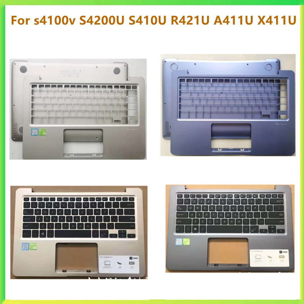 Laptop Top Case Palmrest Parte Inferior Superior Tampa da Caixa Estojo para Asus S4100v S4200u S410u R421u A411u X411u Shell Novo