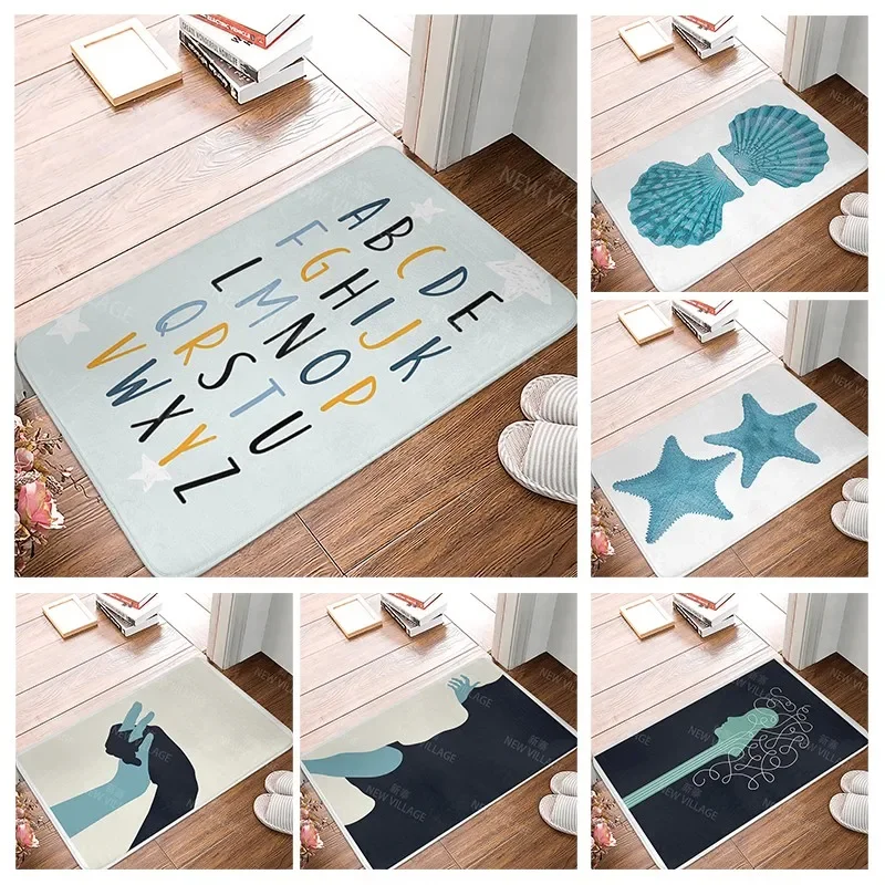 

Anti-slip Bath Mat Bathroom Small Rug Shower Mat Home Decor Door Mat Kitchen mat Bedroom Entrance Room Mats boho abstract modern