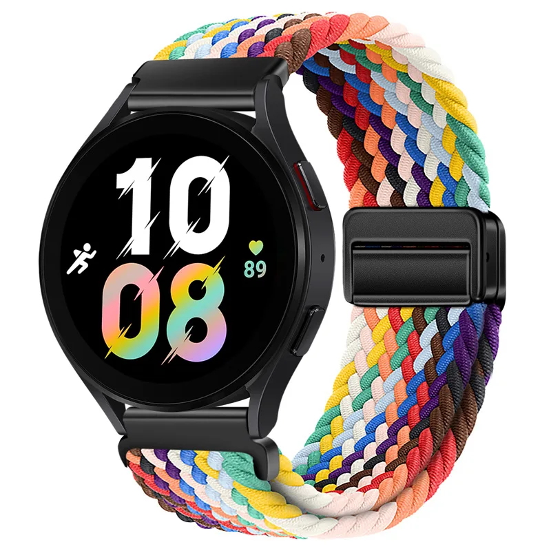 Adjustable Magnetic Buckle Nylon Strap with Metal Accents - Available in 22mm & 20mm Sizes