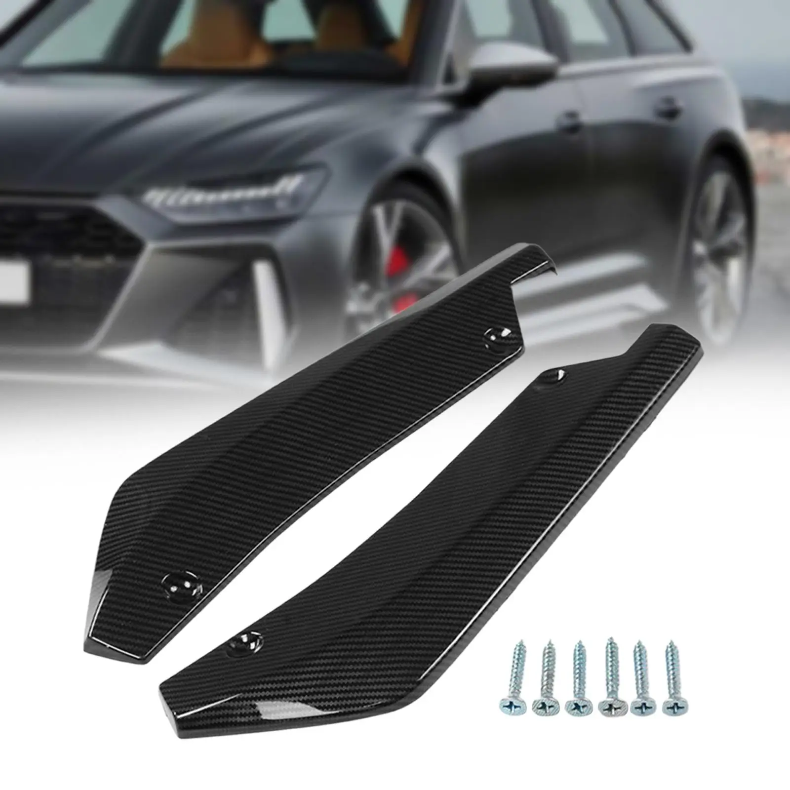 2x Car Rear Bumper Lip Splitter Diffuser Spoilers Automotive Canard Protect