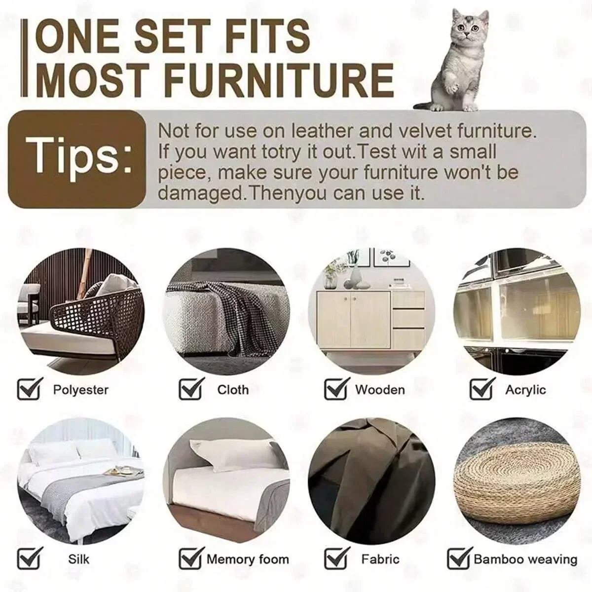 1pc-Anti Cat Scratch Furniture Protective Cover Suitable for Cat Self-adhesive Scratch Furniture Adhesive Tape