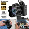 8K Digital Cameras Autofocus 88MP WiFi Profession Camera with Dual-Lens 16X Digital Zoom Photography Camera with Touch Screen.