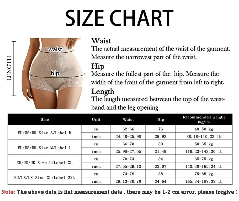Description Picture 2 of itemWomen's Shapewear Panties High Waist Flat Belly Shorts Butt Lifter Body Shaper Slimming Underwear Postpartum Belly Shaping Panty