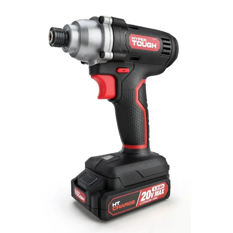 

Hyper Tough 20V Max Cordless Impact Driver, 1/4 inch Quick Release Chuck with 1.5Ah Lithium-ion Battery & Charger | USA | NEW