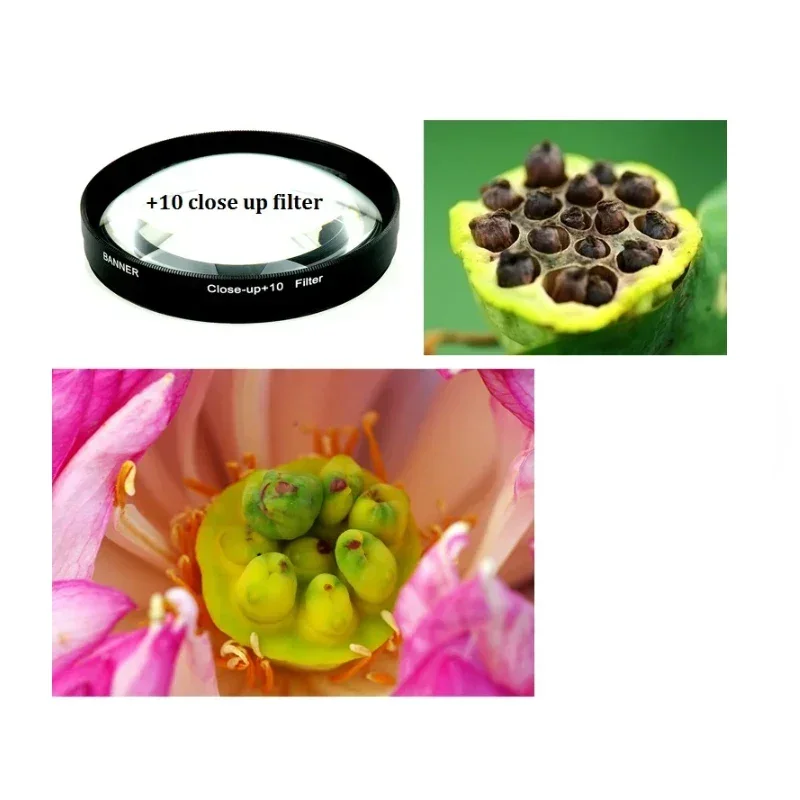 Macro Close Up +10 Lens Filter 49MM 52MM 55MM 58MM 62MM 67MM 72MM 77MM 82MM for