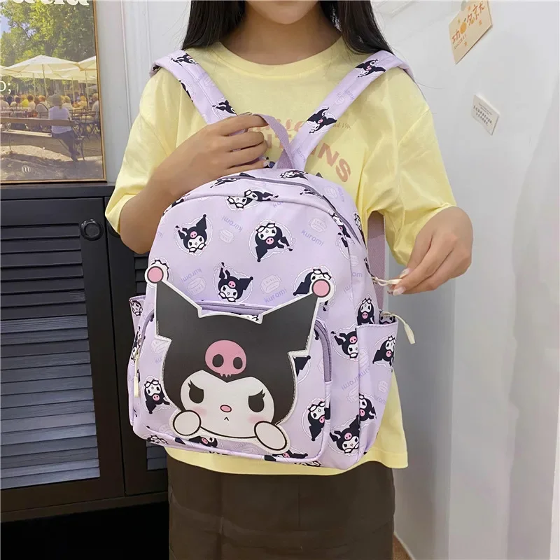 

Kawaii Sanrio Bag Kuromi Cinnamoroll Melody Backpack Cartoon Anime Hello Kitty Schoolbag Student Kindergarten Storage Bag Gift