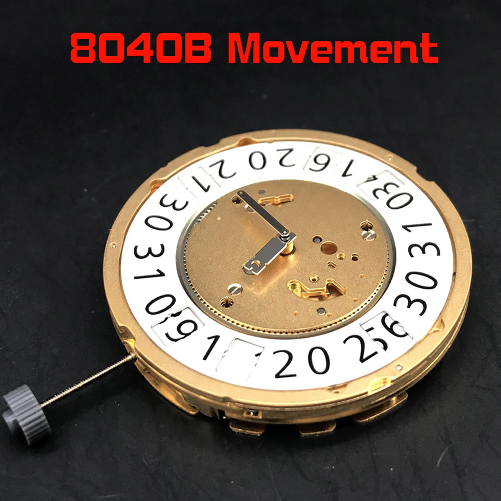 TopQuartzWatchMovementRonda8040B8040B13JewelsGoldPlated