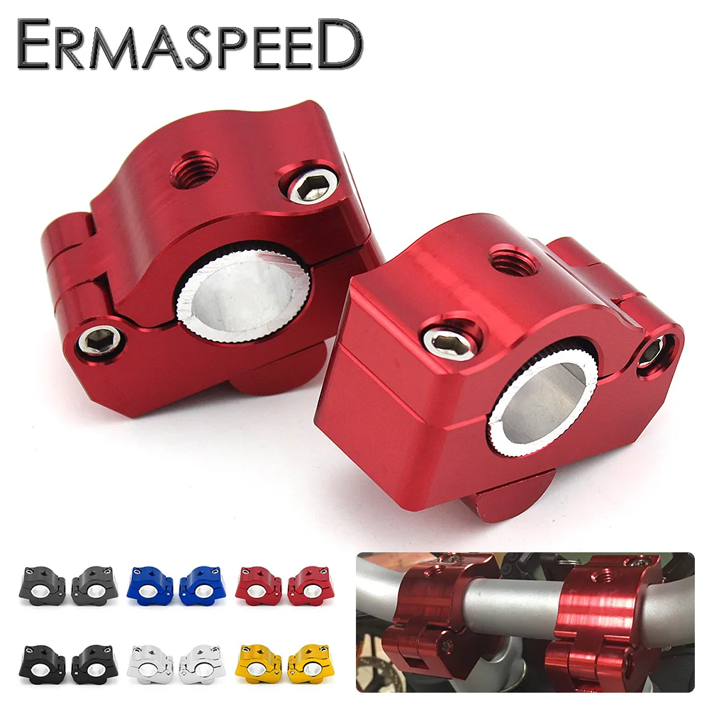 

CNC Aluminum Motorcycle Handlebar Risers Universal 22mm 28mm Handle Bars Heightening Riser Mount Clamp For Dirt Bike MT09 MT07