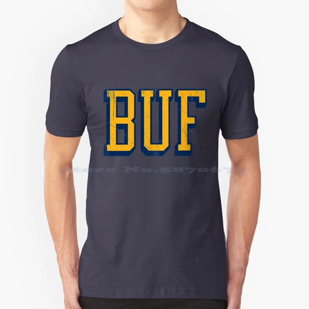 Buf-Block Abv-1 T Shirt 100% Cotone Tee Hockey Ny Sabres Vintage Retro Sports Moia Buffalo Shortion Buffalo New York