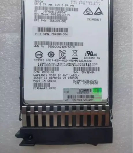 For K2Q45A 799327 001 MSA 200GB 12G SAS SFF 2 5in SSD hard drive