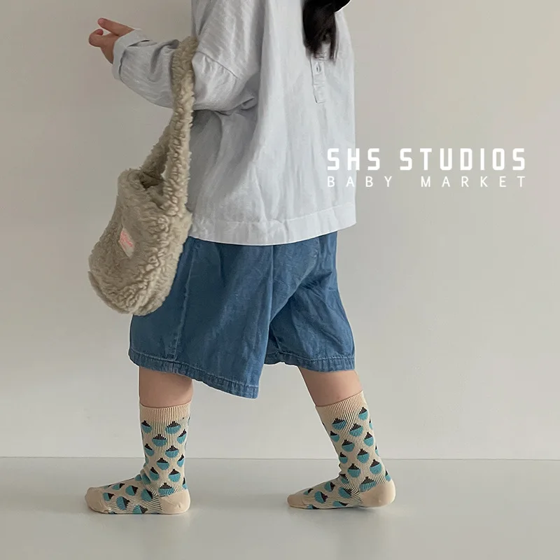 Kids Socks Little Boys Girls Calf Sock Kids Autumn Winter Cotton Cartoon Socks Children's Crew Sock