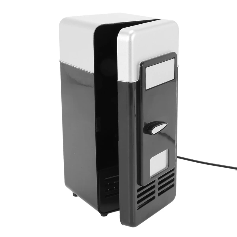 2X USB Mini Fridge Cold Drop Shpping Freezer USB Mini Fridge Small Portable Soda Mini Refrigerator For Car Black 4