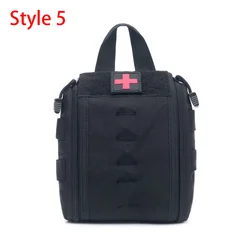 Enhanced Outdoor Survival and Emergency First Aid Kit Bag (Style-5-BK)
