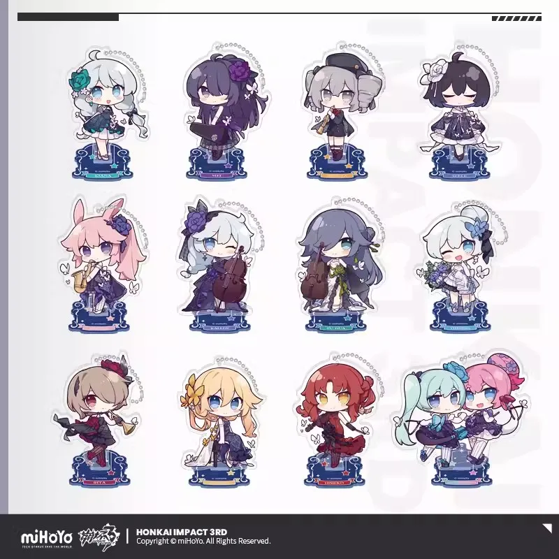 

miHoYo Official Honkai Impact 3 Holy Night Symphonic Poetry Series Q Version Acrylic ornaments Pendants Fashion Stage Gifts Cos