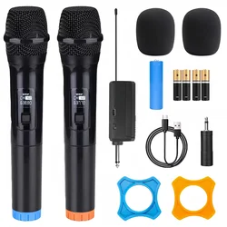 Dual - Channel UHF Wireless Handheld Microphone for Events and Performances (1 to 2)