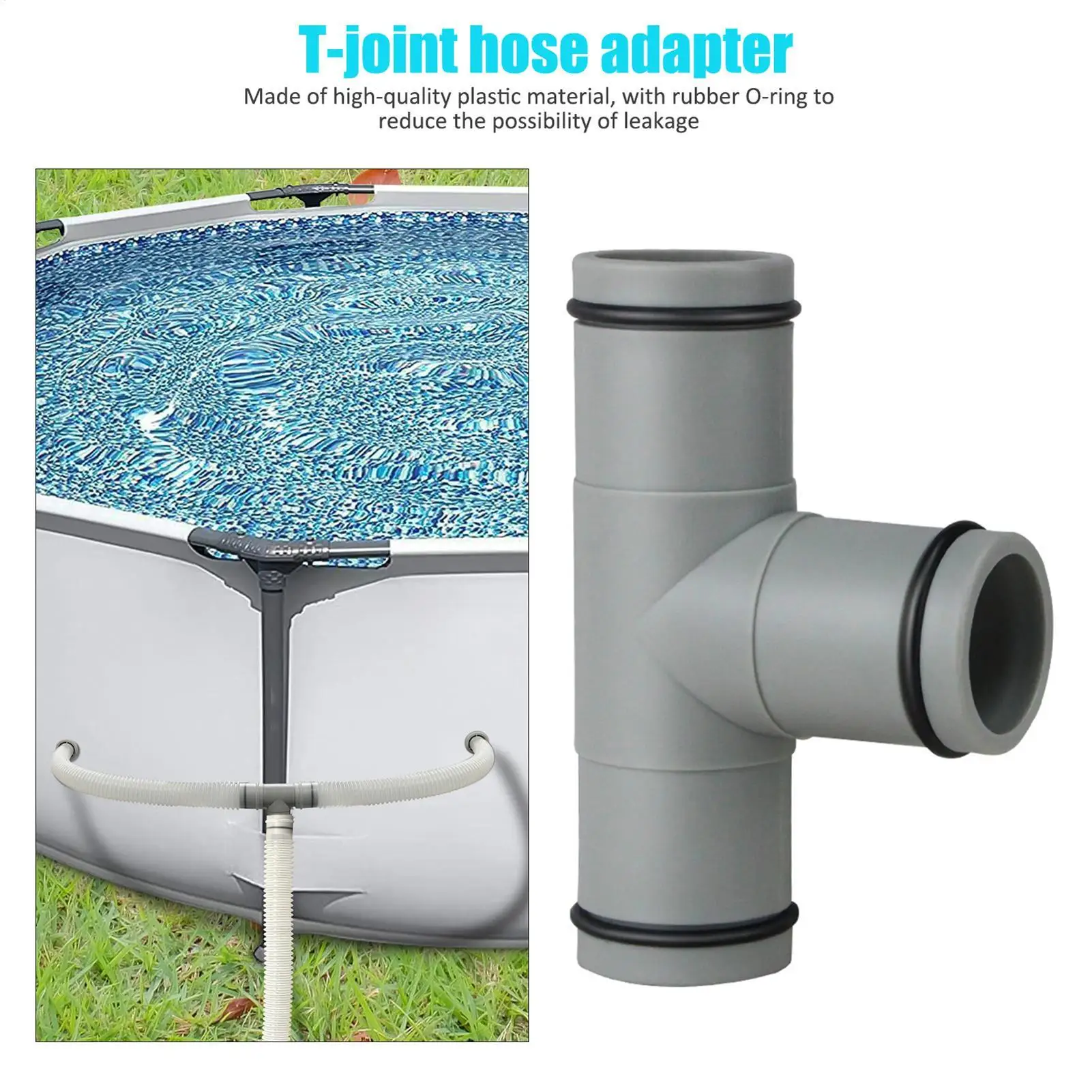 Pool-Schlauchverbinder 32mm T-förmiger Schwimmbadfilter-Pumpenrohranschluss Pool 1,25 Zoll Rohrverbinder Universelles Pool-Zubehör