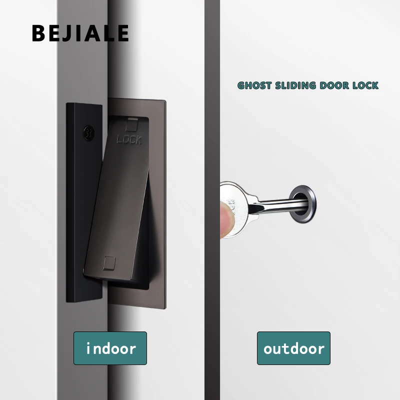 Bathroom Ghost Door Lock With Keys, Cushion Door Sliding Door Lock