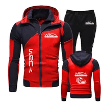 Championnat du monde des rallye WRC personnalité diagonale fermeture éclair Anti-Collision chemise à capuche cordon sweat à capuche de sport pantalons costumes 3