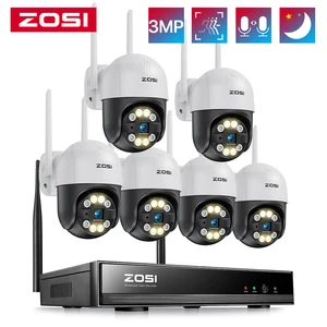 ZOSI 2K Wireless Security Camera System 3MP HD Pan/Tilt WiFi Cameras Outdoor 8CH Home Surveillance NVR for 24/7 Recording