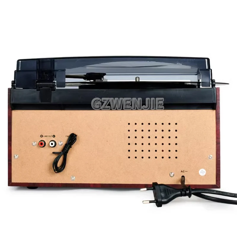 Versatile Multifunctional Vintage Phonograph 3 Speed Adjustable Vinyl Record Player Record Player CD Cassette FM/AM Radio