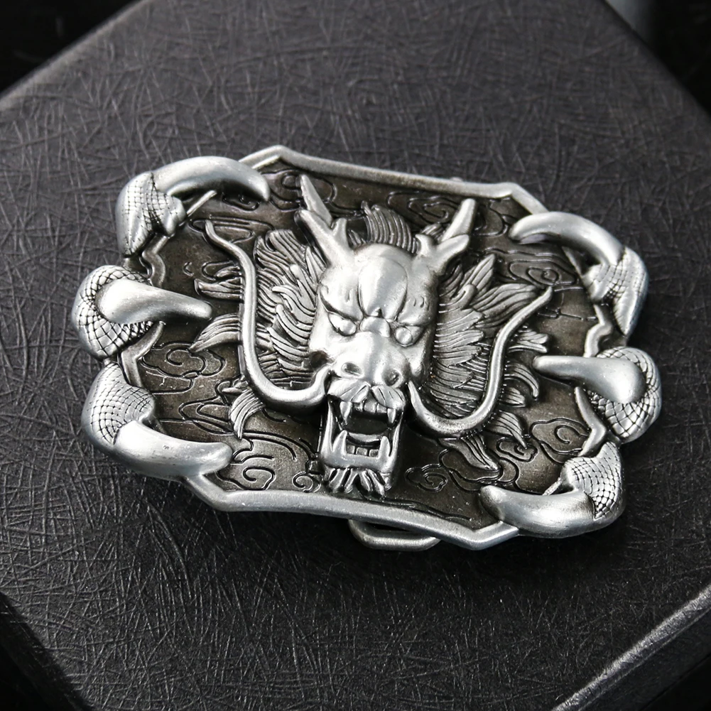 Cool Metal Chinese Dragon Belt Buckle Long King Head Eagle Claw Men Leather Craft Strap Homemade Cowboy Male Jeans Accessories