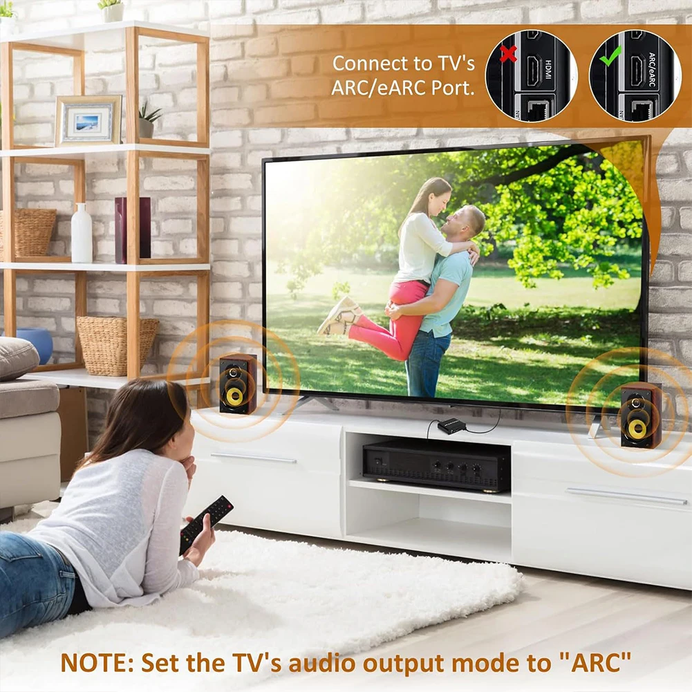 HDMI-Compatible ARC Audio Extractor ARC To SPDIF Coaxial L/R Stereo 3.5mm Jack HDMI-Compatible ARC Adapter Audio Adapter