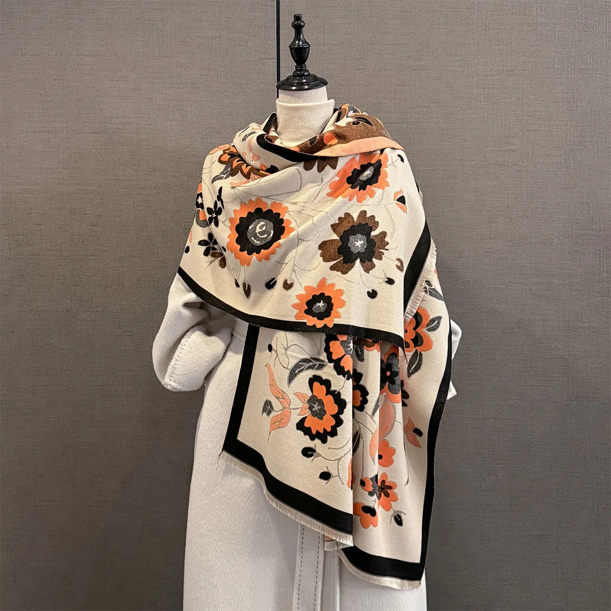 Tequila Shop | Foulard Valence bleu imprimé fleurs | Livraison Rapide
