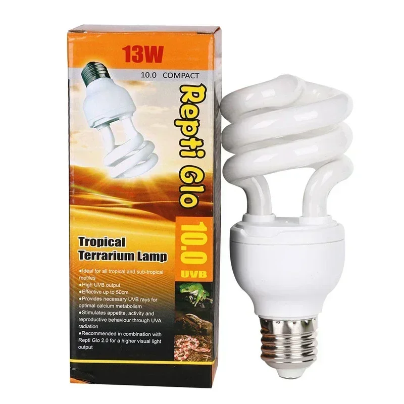 13W UVB UVA reptile lamp energy saving terrarium light for turtle lizard snake