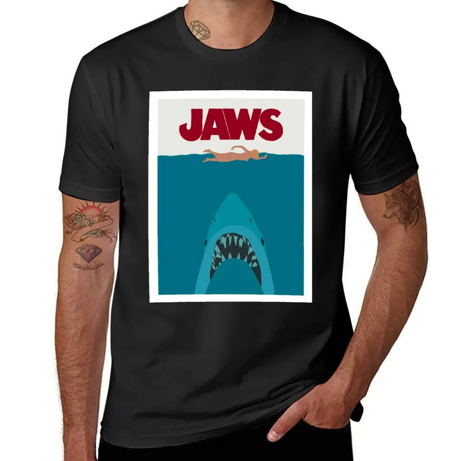 

Jaws T-Shirt sweat customs t shirts for men