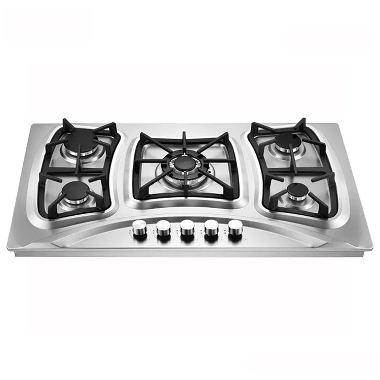 5 Burns 4 Burns Gas Stove Built In Hob Stove Home Appliances With Safety