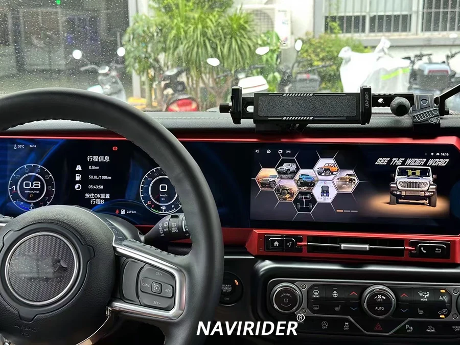 12.3inch+12.3inch Carplay Car Radio For JEEP WRANGLER 2018-2022 LCD Android Dual