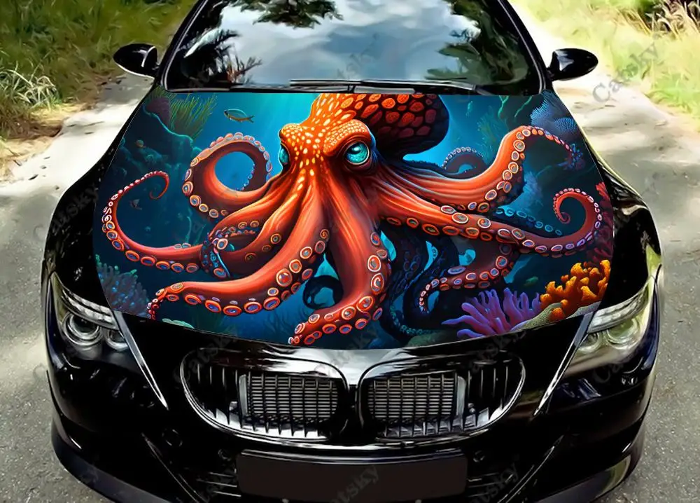 Octopus Octoskull Malvado Desenhado &agrave; M&atilde;o Personagem De Desenho Animado Adesivo Icone Conceito Ilustracao Isolada 204884627