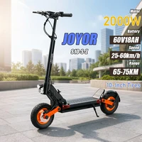 Trottinette électrique pliable JOYOR S10-S-Z, moteur 2000W, batterie 60V18Ah, autonomie 75 km et vitesse maximale 60 km/h, pneus 10 pouces, trottinette électrique pour trajets urbains 1