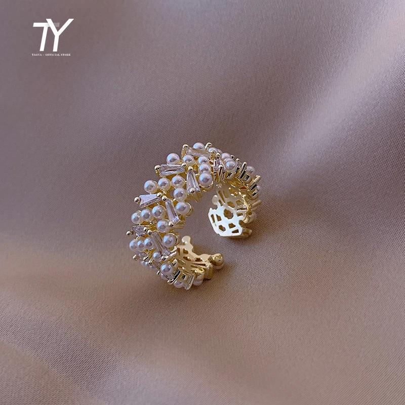 Gold Color Rings for Woman Adjustable 2025 New Fashion Korean Jewelry Luxury Party gold color rings,gold color ring,finger ring,adjustable rings