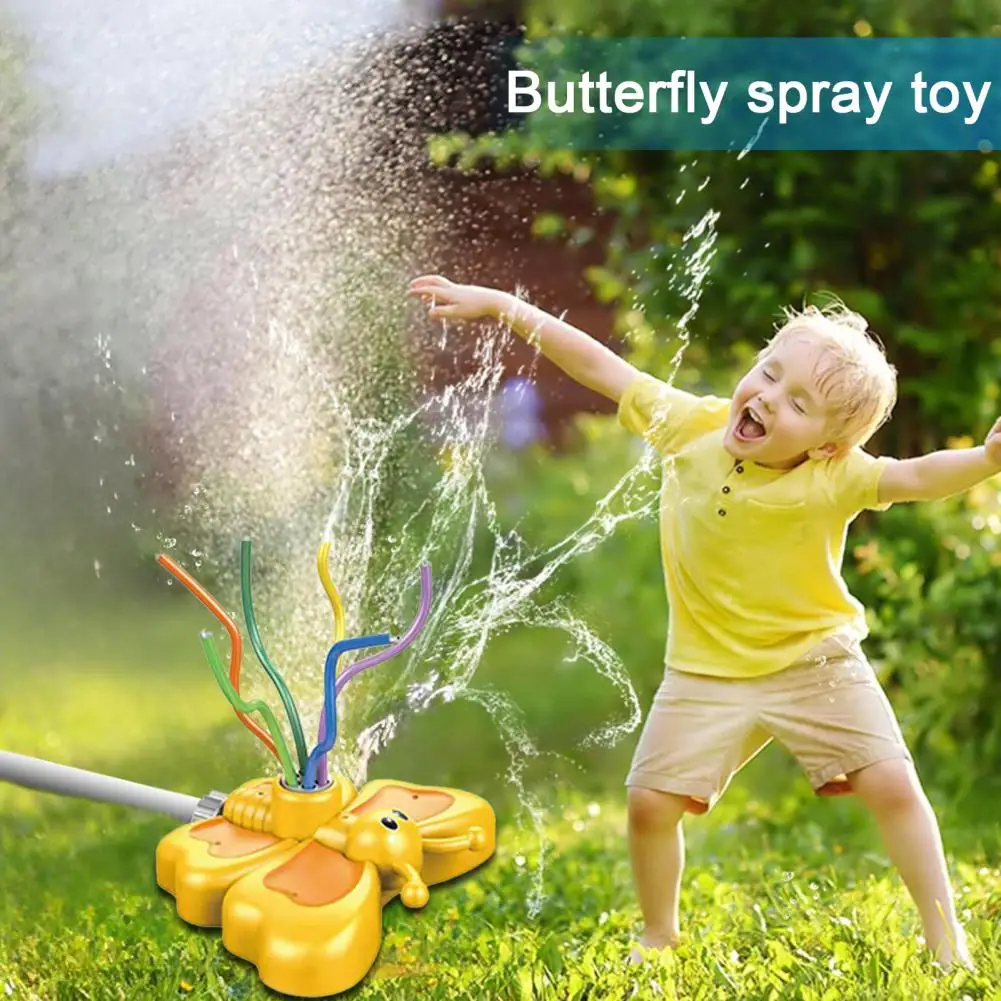 Butterfly Shape Water Toy Fun Backyard Water Play Sprinkler Toy for Kids Ages 4-8 Outdoor Summer Games Activities for Boys