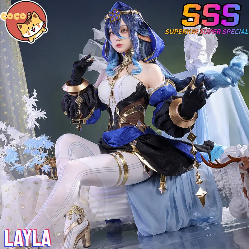 

CoCos-SSS Game Genshin Impact Layla Cosplay Costume Game Cos Genshin Impact Cosplay Sumeru Akademiya Layla Costume and Wig