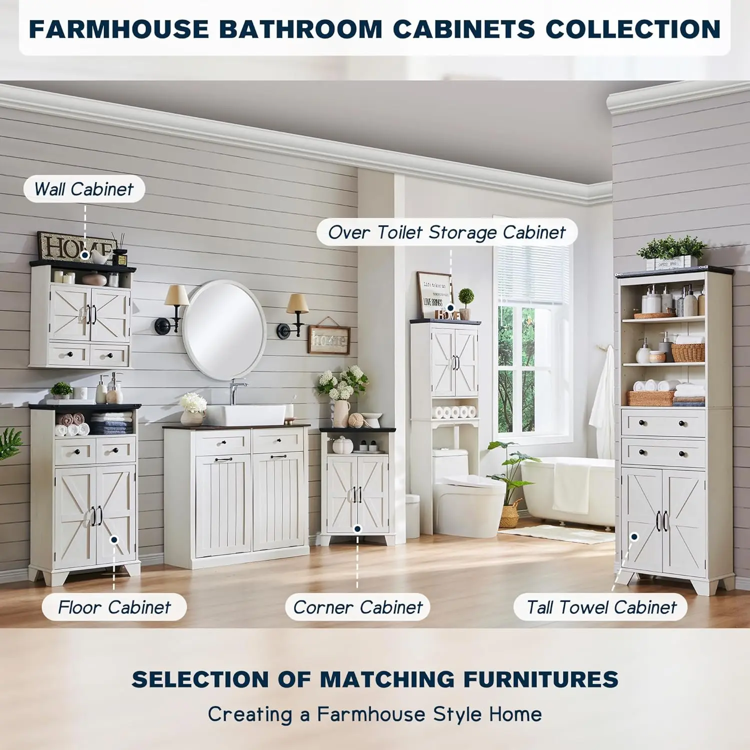 Bathroom Wall Cabinet, Farmhouse 24" Wide Medicine Cabinet with Drawer, Adjustable Shelf, Double Barn Doors, Storage Cabinets