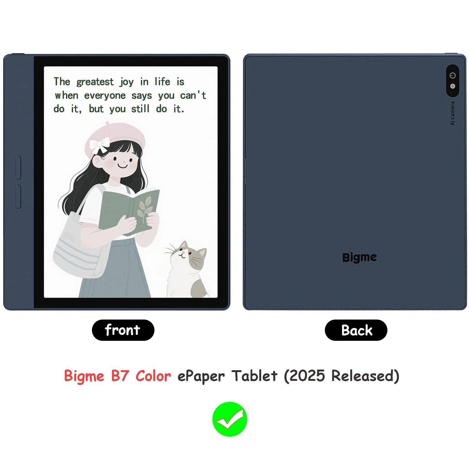 Bigme B7 カラー (2025) 用磁気スタンドケース 磁気ペンバックル付き超