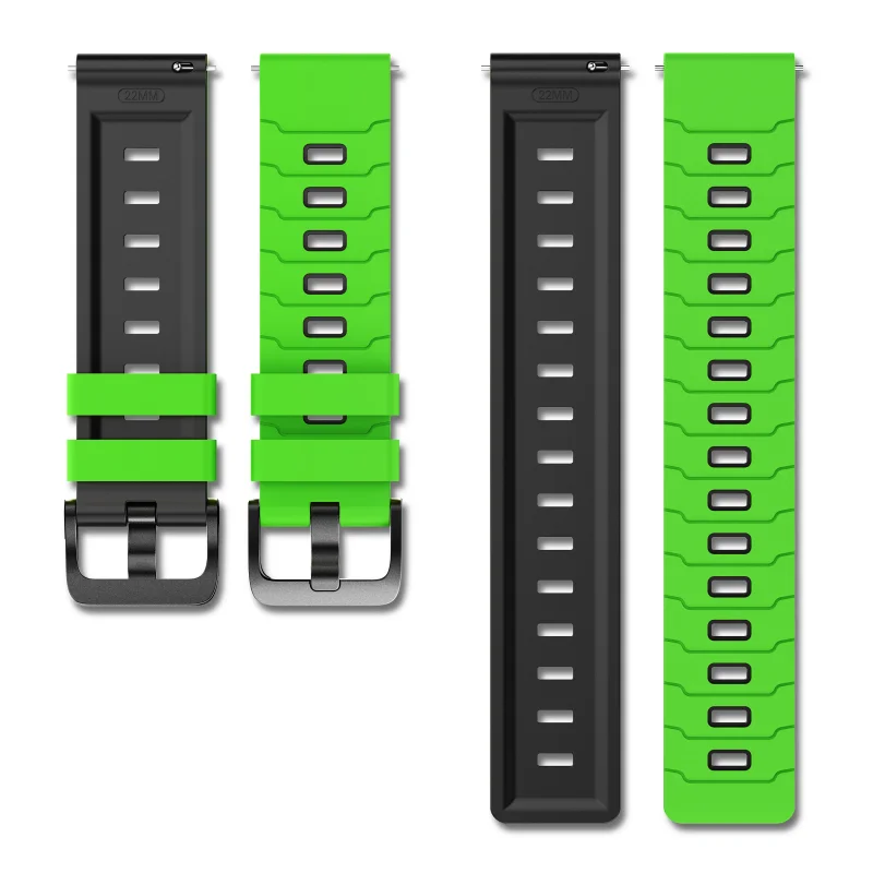Enhanced Sports Silicone Strap Bracelet - 22mm