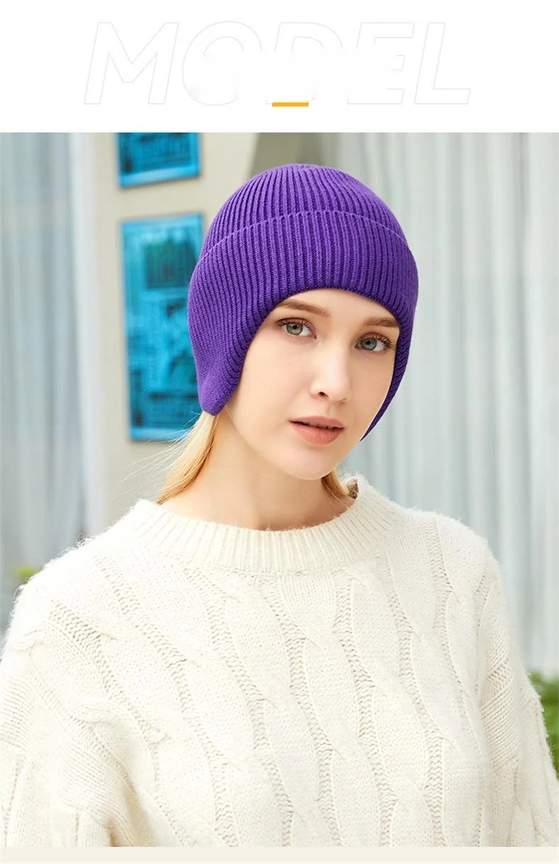 Berretto in maglia con protezione per le orecchie uomo e donna_voghion.com