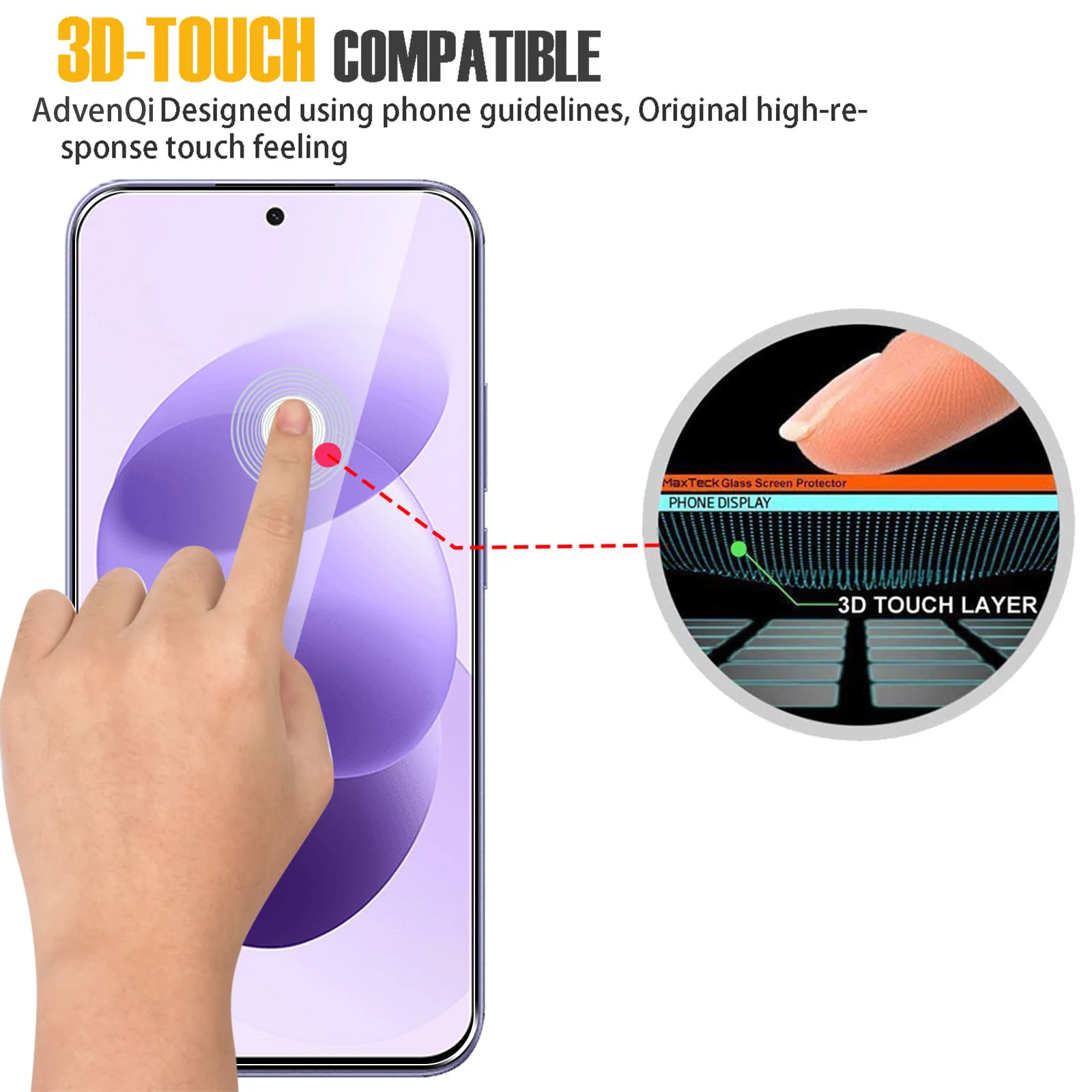 Premium Tempered Glass Screen Protector - 6.99 inches, Ultra Clear, 9H Anti-Scratch, Case Friendly, 2/4 Pack