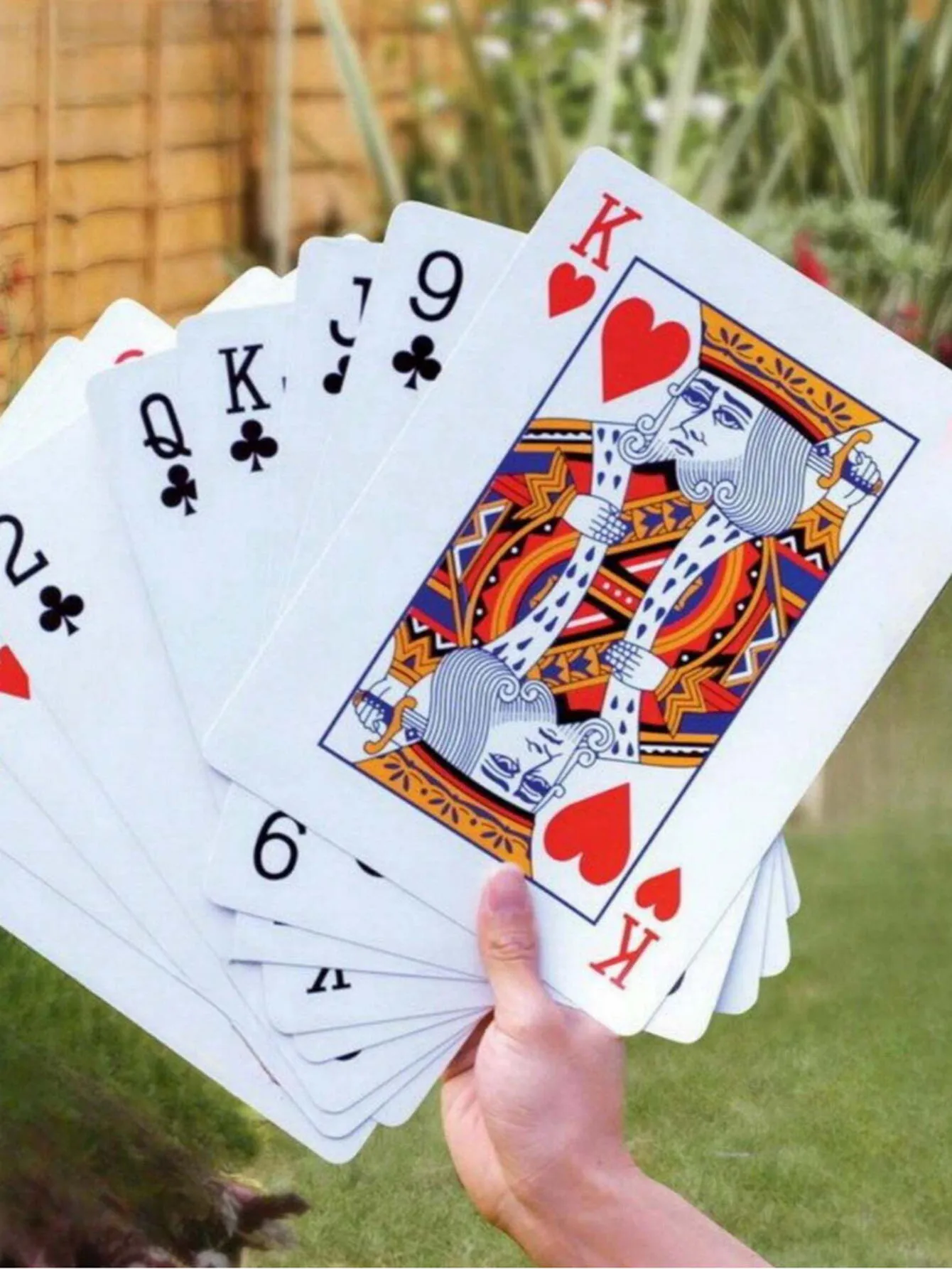 Super Creative Playing Cards Giant Playing Cards Large Size Suitable for Family Gathers Leisure Entertainment Gathers Magic Performances and Other Scenes 1 Set playing cards,poker set